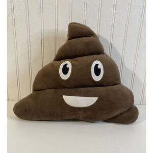 Pillow Expressions Poop Emoji 11 x 12 x 13 Plush Brown Funny Stuffed Animal Toy